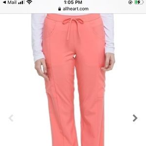 Coral scrub pants